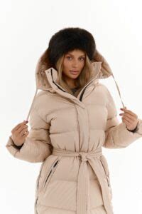 Пуховик Maxi nude puffer coat купить по цене 43790 руб в интернет