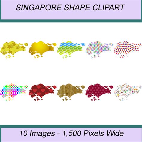 Singapore Shape Clipart Icons Masterbundles