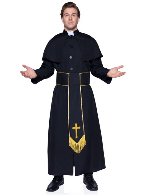 Leg Avenue Mens 2 Pc Priest Costume With Robe Belt In 2024 Priest