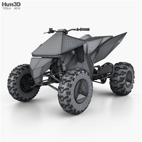 Tesla Cyberquad ATV 2019 3D model - Vehicles on Hum3D