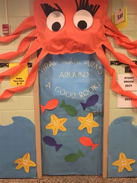 Octopus Door In 2024 Preschool Decor Preschool Crafts Vbs Ocean Theme