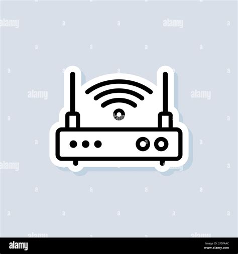 Adhesivo del router inalámbrico Icono o logotipo del router WLAN