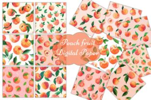 Peach Fruit Digital Paper Graphic By Tshirtado Creative Fabrica