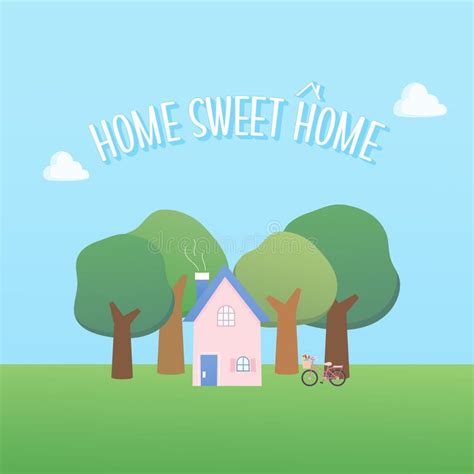 Little Home Sweet Home Stock Illustration Illustration Of Backdrop