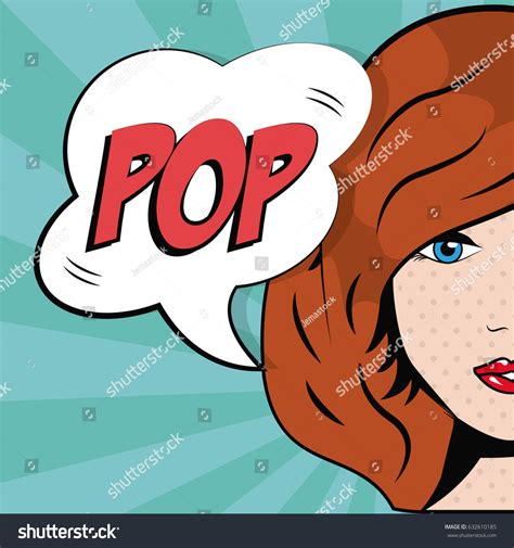 Girl Bubble Speech Pop Art Comic Stock Vector Royalty Free 632610185