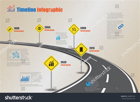 Design Template Road Map Timeline Infographic Stock Vector (Royalty ...