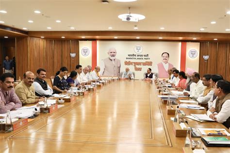 Bjp Central Election Committee Meeting At Bjp Hq 6a Ddu Marg New Delhi