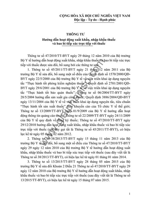 Hướng dẫn hoạt động xuất khẩu nhập khẩu thuốc và bao bì tiếp xúc trực