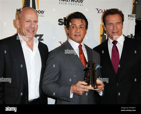 Sylvester Stallone And Arnold Schwarzenegger And Bruce Willis