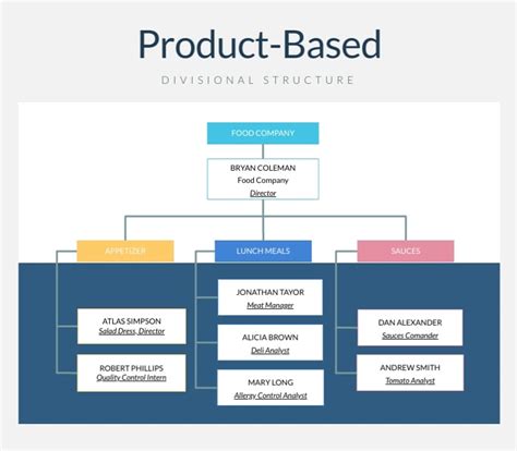Product Based Divisional Structure Infographic Template Visme