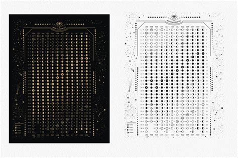 Printable 2022 Moon phases calendar :: Behance