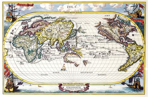 Solve Map of the World ca 1700 jigsaw puzzle online with 442 pieces