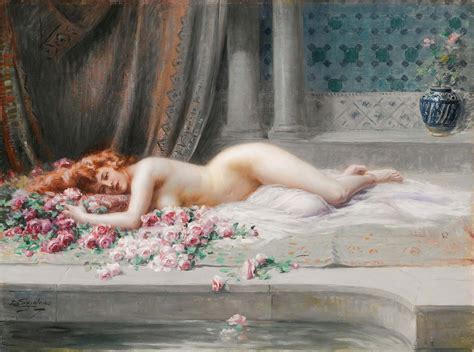 Reclining Nude By Delphin Enjolras As Art Print CANVASTAR