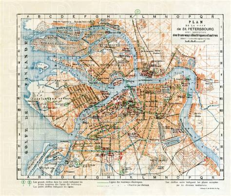 Old Map Of Saint Petersburg In 1914 Buy Vintage Map Replica Poster