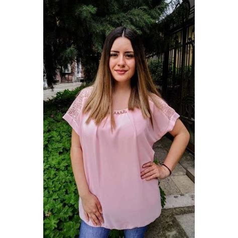 Официална блуза макси XL пепел от рози