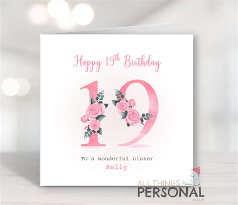 19th Birthday Card - All Things Personal