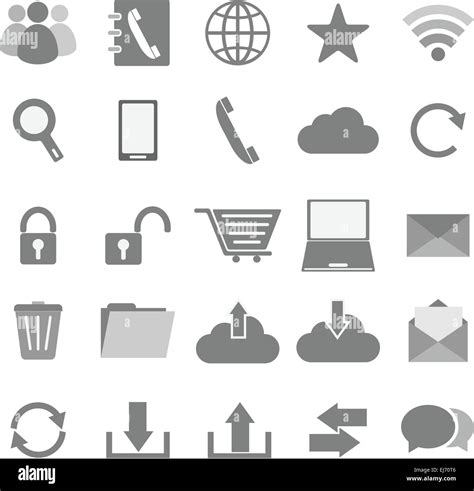 Communication icons on white background, stock vector Stock Vector ...