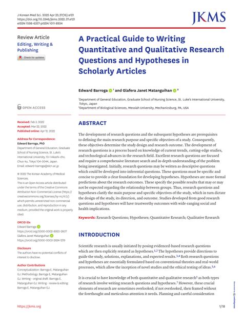 Pdf A Practical Guide To Writing Quantitative And Qualitative