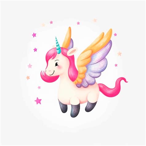 Premium Photo Baby Cute Unicorn Watercolor Illustration