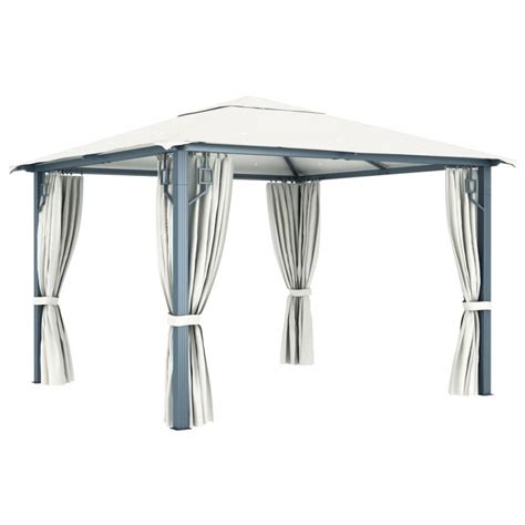 Gazebo Con Tenda X Cm Crema Alluminio