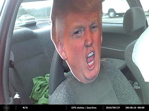 Sorry A Cardboard Cutout Of Trumps Head Does Not Qualify You For The Hov Lane Police Say