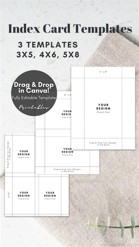 Drag And Drop Index Cards Template Printable Index Cards Canva