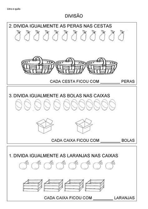 Divisão Simples 1 Ano - Pedagogas da paz: Atividades Divisão 1º ano