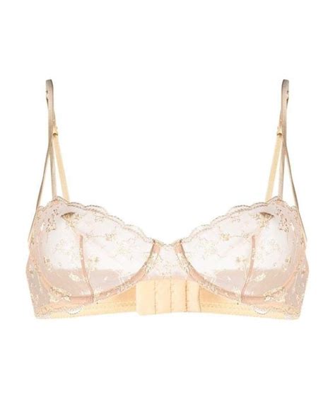 La Perla Midnight Botanica Balconette Bra In Natural Lyst