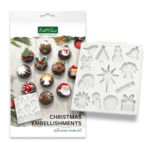 Katy Sue Designs Christmas Embellishments Mould Lollipop Cake Supplies