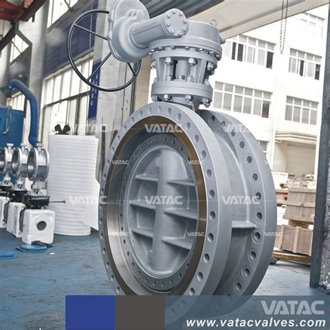 Cast Steel Wcb Double Flanged Eccentric Butterfly Valve Bare Shaft