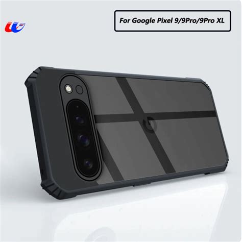 For Google Pixel 9 Pro XL 5G Phone Case Transparent Acrylic Hard PC+TPU ...