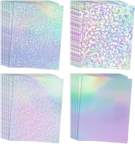 Koala Holographic Laminate Sheets A4 Clear Holographic Sticker Paper 25