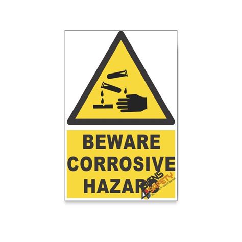 Nosa Sabs Corrosive Beware Hazard Descriptive Safety Sign Online South Africa