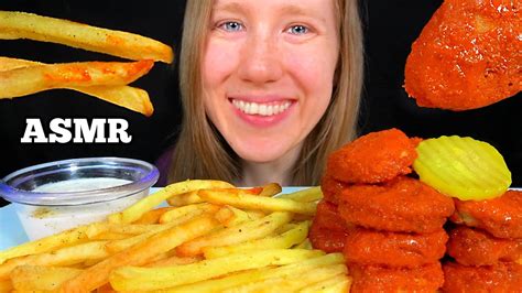 Asmr Nashville Hot Chicken Nuggets Mukbang No Talking Eating Sounds