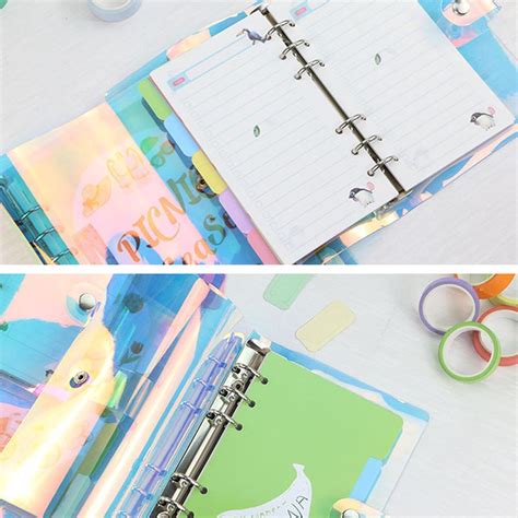 Carnet De Notes Weekly Plan A Pochettes Fermeture Clair Pvc Arc En