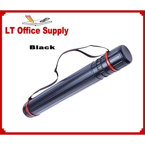 Drawing Tube Blueprint Case Telescoping Art Tube Large Plastic Black