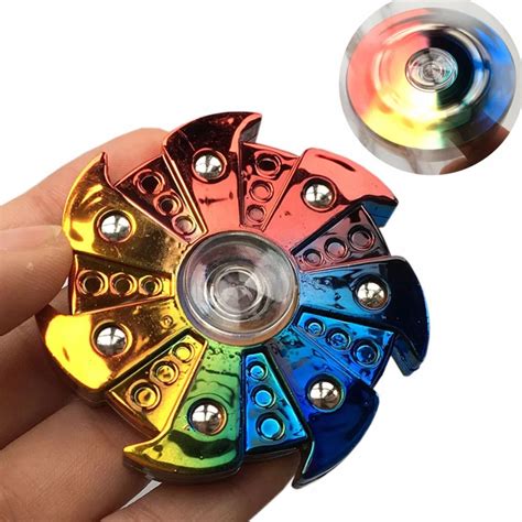 Wheel Rainbow New Tri Spinner Fidget Toy Edc Handspinner Anti