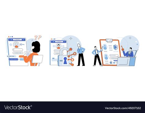 account login designing intuitive user interface vector image