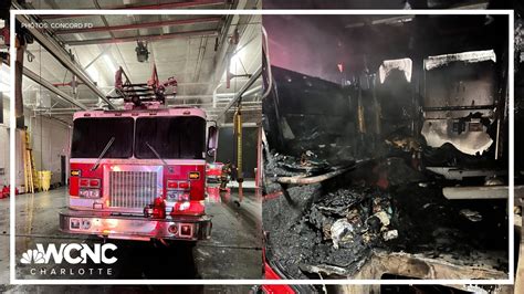 Fire truck damaged when it catches on fire at fire department | wcnc.com