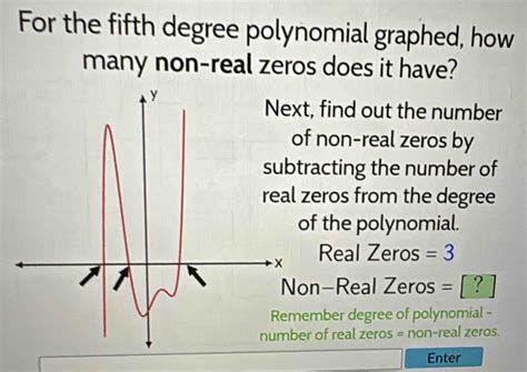 Solved For The Fifth Degree Polynomial Graphed How Many Non Real Zeros Does It Have Find Ou