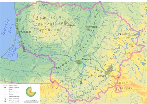 Grande Detallado Mapa Físico De Lituania Lituania Europa Mapas