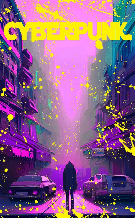 Artstation Cyberpunk City Cool Poster