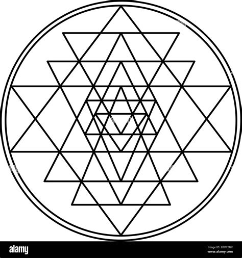 S Mbolo De Sri Yantra Im Genes De Stock En Blanco Y Negro Alamy