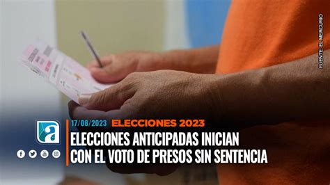 Elecciones Anticipadas Inician Con El Voto De Presos Sin Sentencia