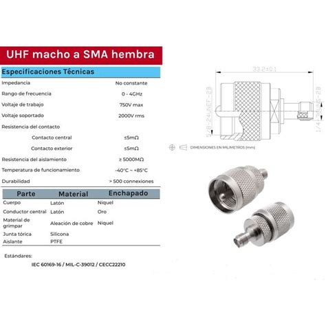 Sma Femea Pl Uhf Macho