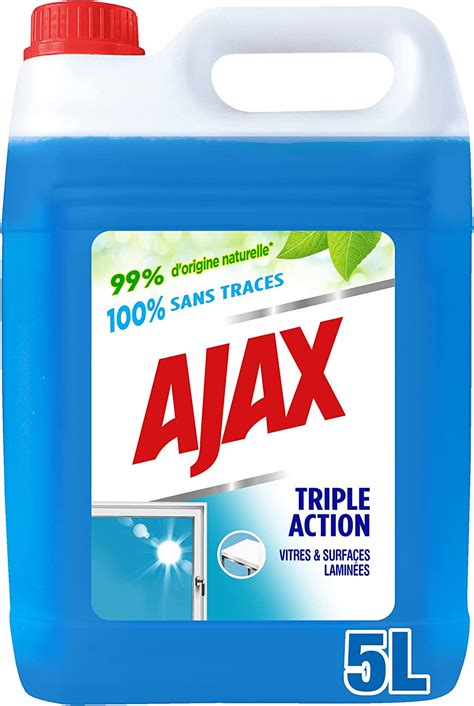 Ajax Produit Nettoyant Vitres Ajax Triple Action 5 Litres Pour Des