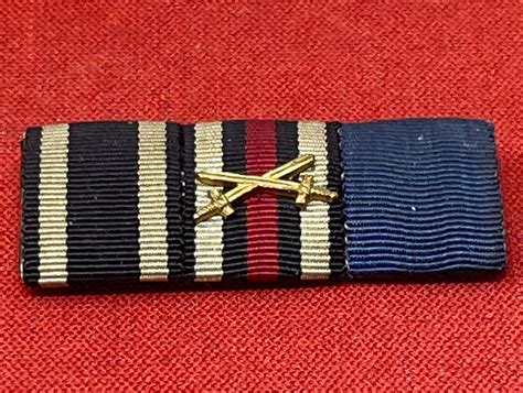 German WW1 Three Medal Ribbon Bar