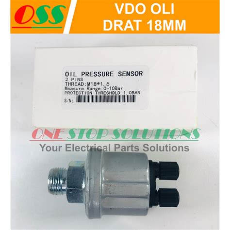 Jual Sensor Tekanan Oli Switch Oli Vdo Bar Pin Drat Mm Shopee