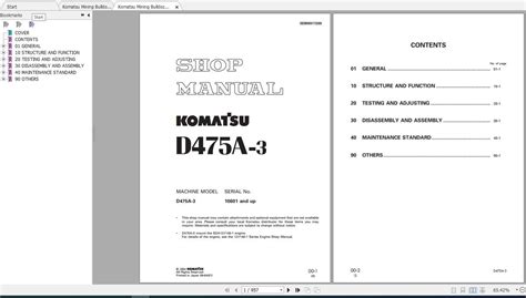 Komatsu Mining Bulldozers D A Shop Manual Auto Repair Manual