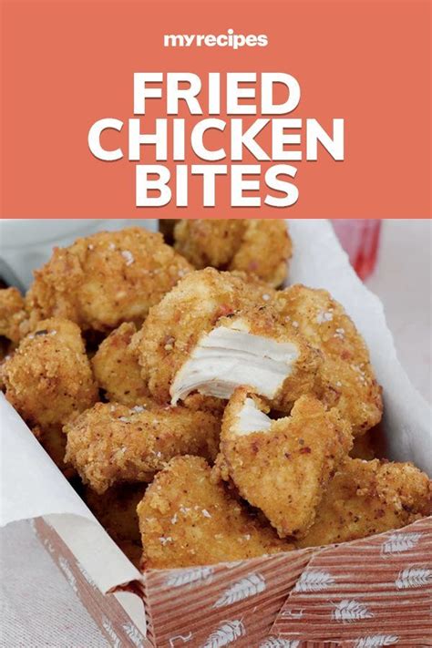 Perfect For A Picnic These Spicy Fried Chicken Nuggets Are Great Dipped In Honey Mustard Or